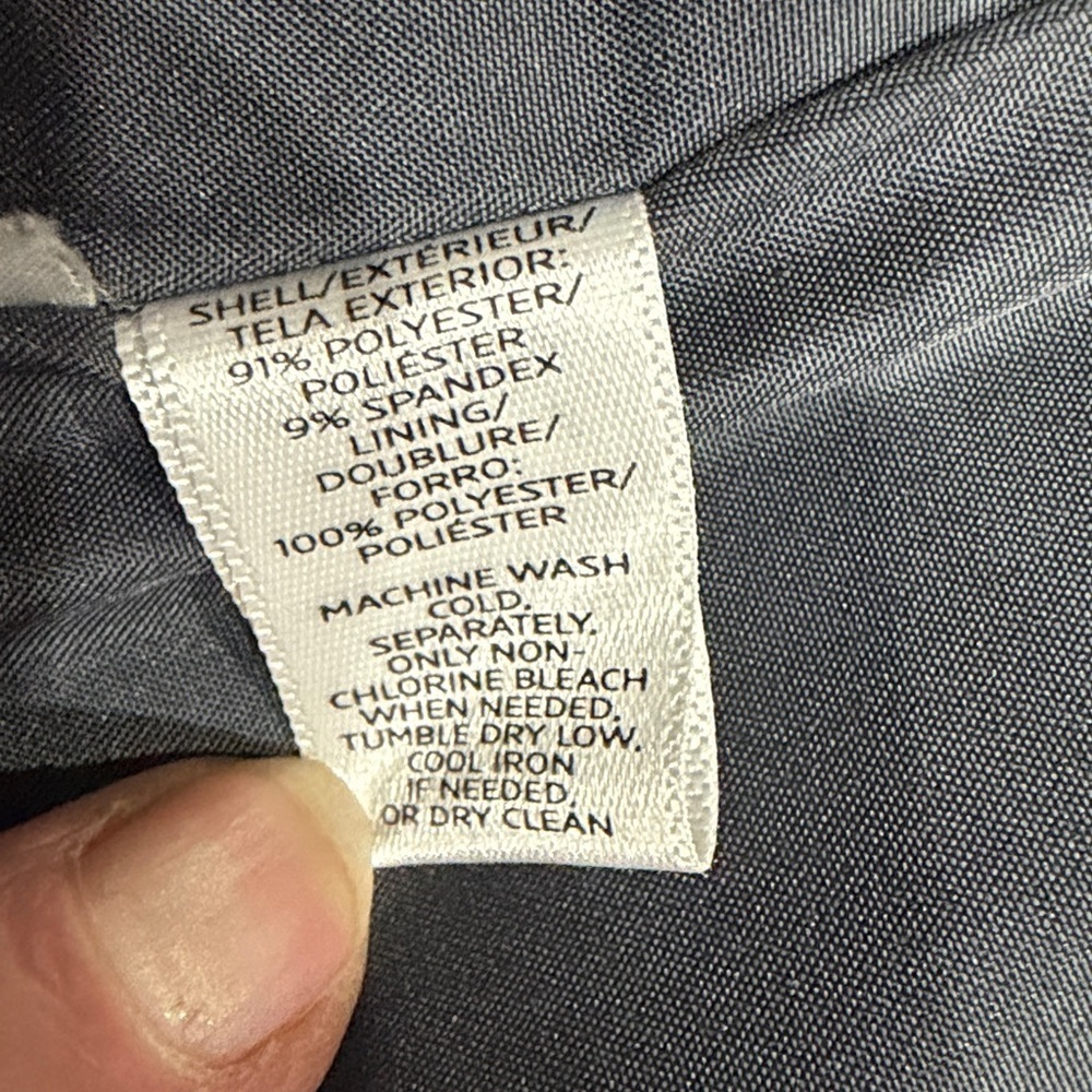 LOFT Dark Blue Suede Mini Skirt with Zipper Details - Picture 4 of 6